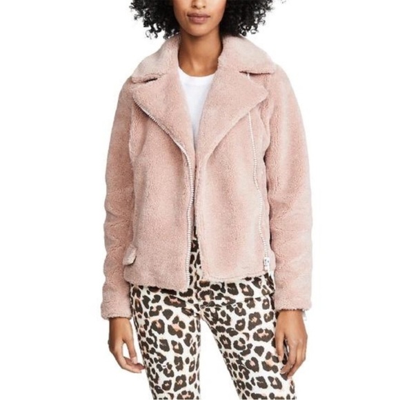 MOTHER The Mini Pocket Rider Jacket in Tough Girl Blush Size Small - Picture 1 of 8